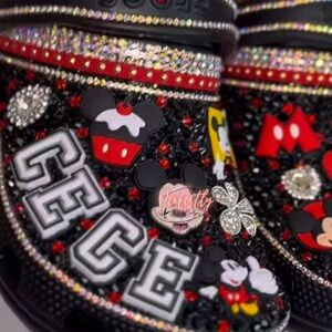 Disney Kids Slippers with Mickey Mouse - Black and Red